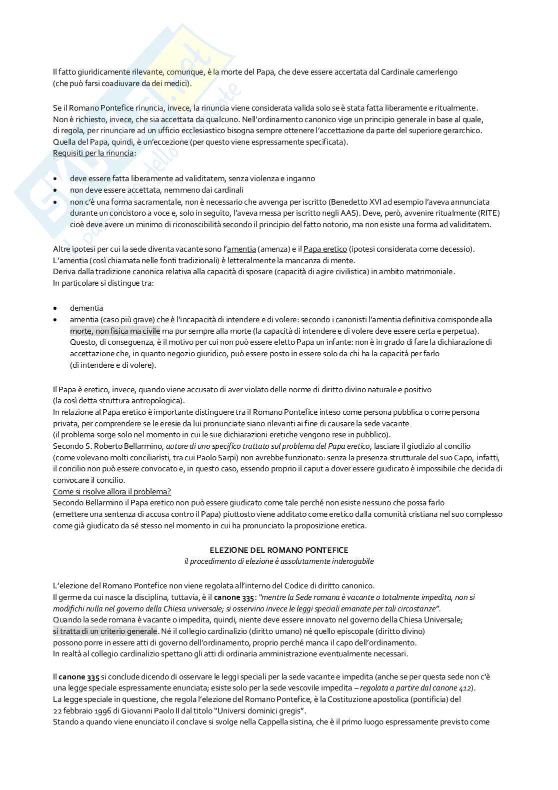 Appunti corso di Diritto canonico  Pag. 26