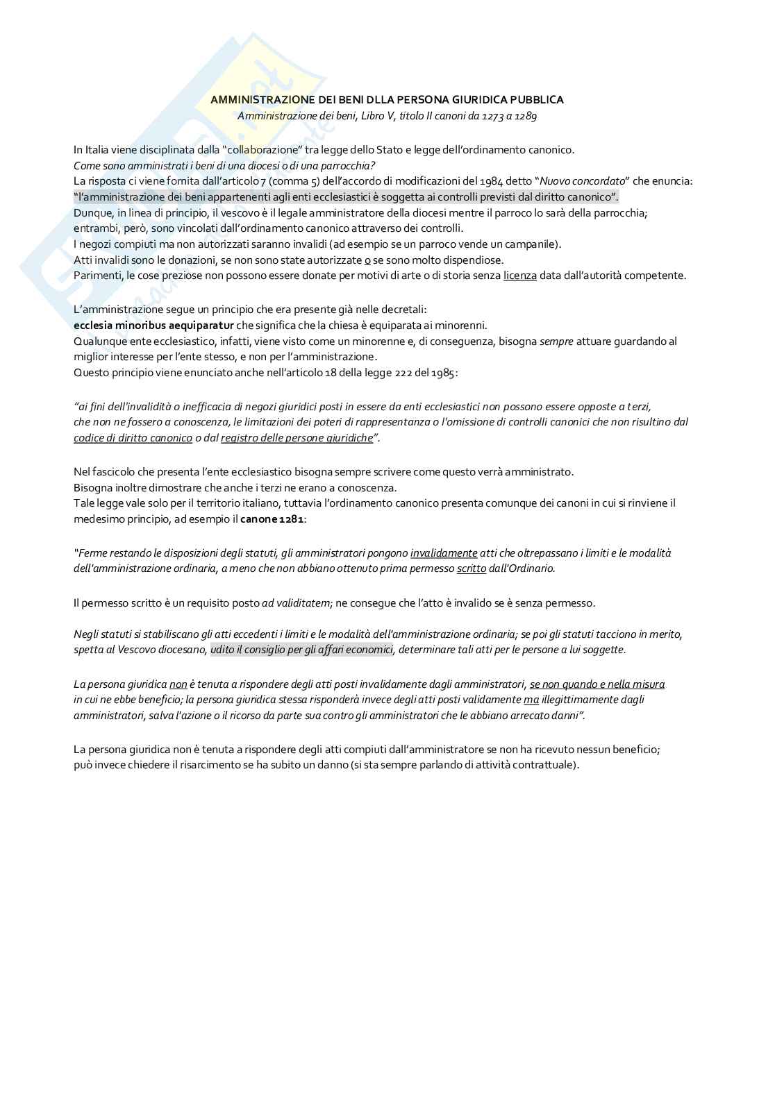 Appunti corso di Diritto canonico  Pag. 31