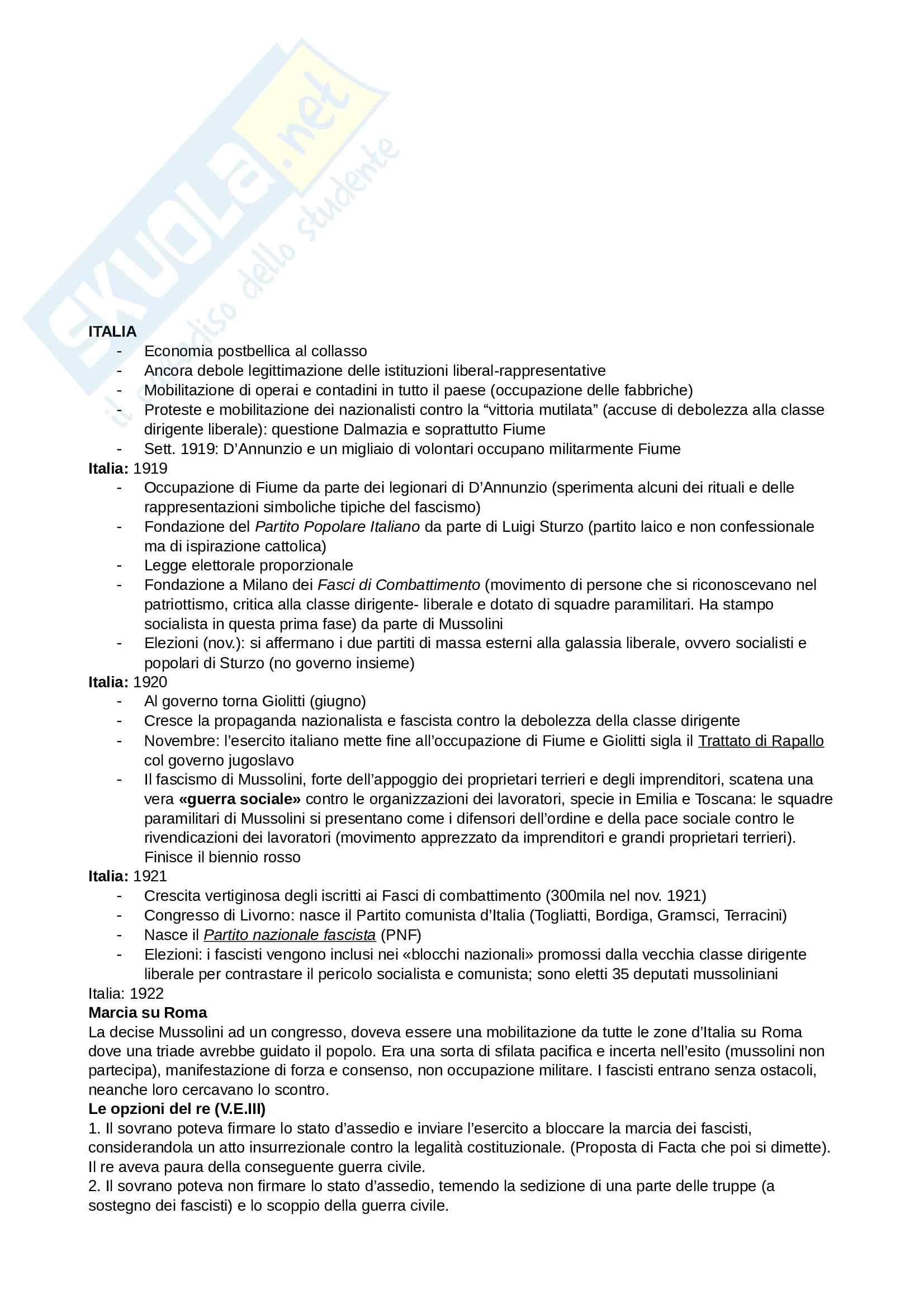 Riassunto esame Storia Contemporanea, prof Guazzaloca, libro consigliato Storia contemporanea. Dal XIX al XXI secolo, Cammarano, Guazzaloca, Piretti Pag. 21