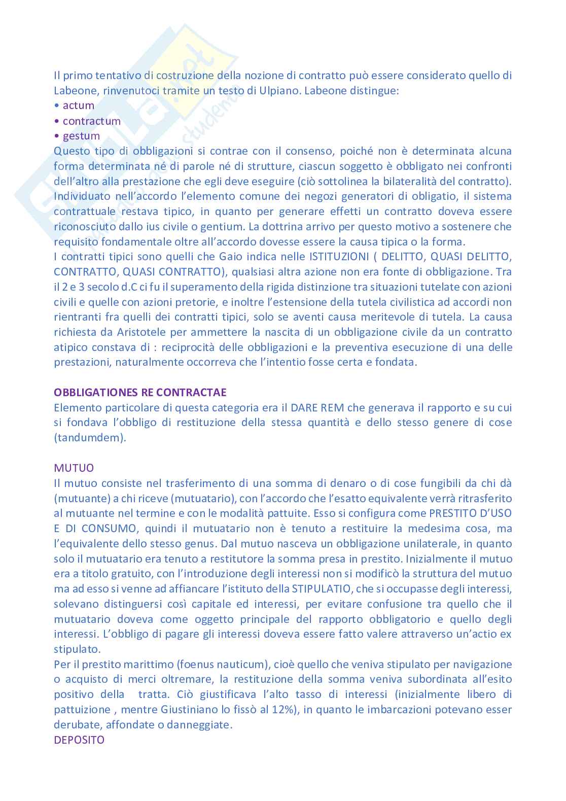 Preparazione esame Istituzioni di diritto romano Pag. 26