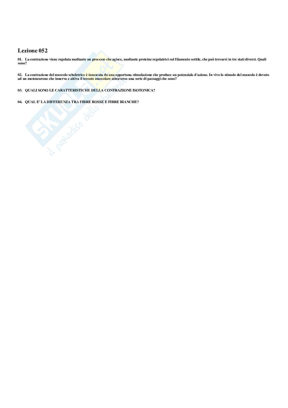 Paniere Fisiologia (2026) - Risposte multiple corrette Pag. 76
