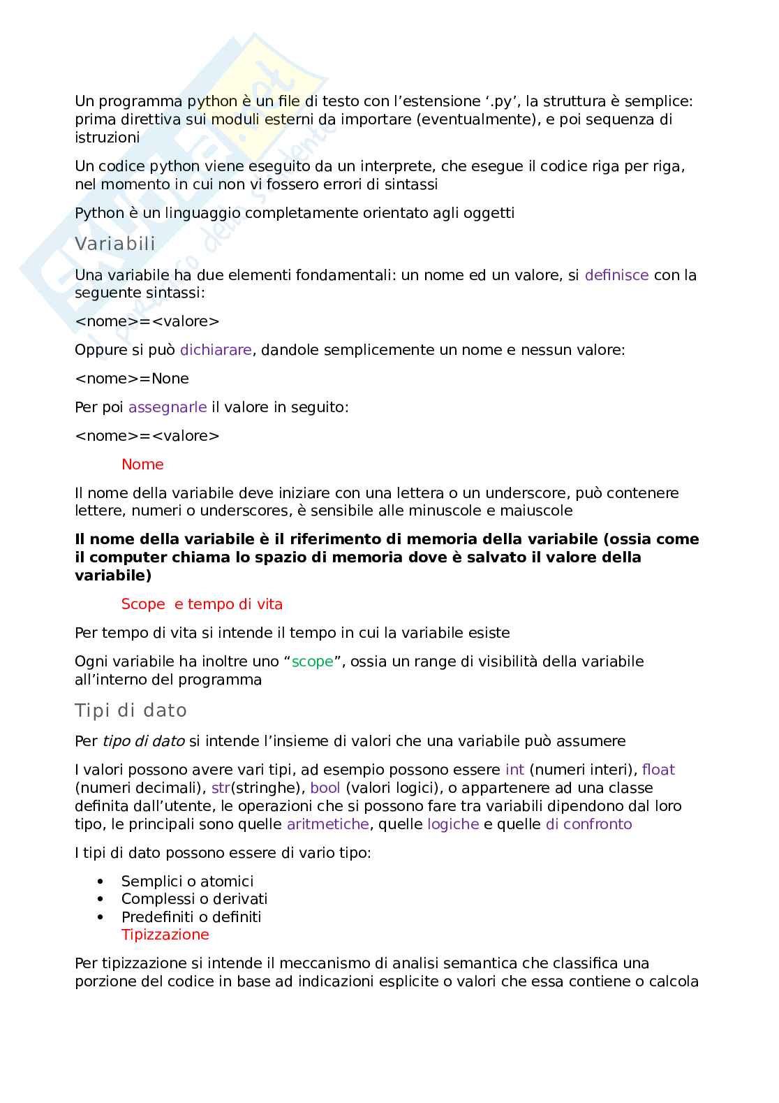 Appunti Data science lab Pag. 2