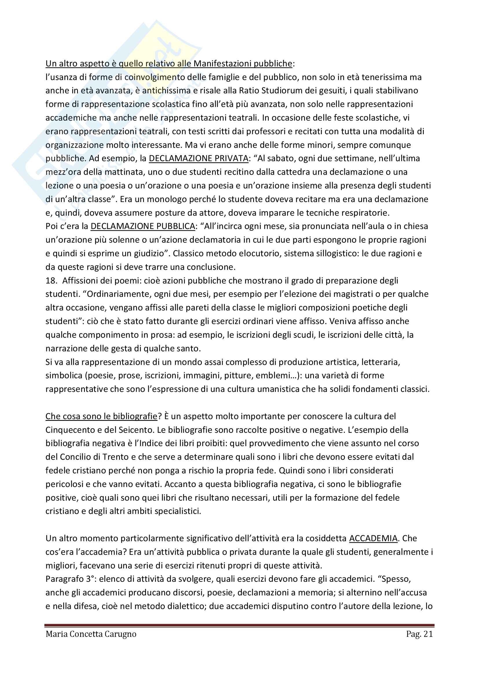 Storia moderna La Compagnia di Gesù Pag. 21