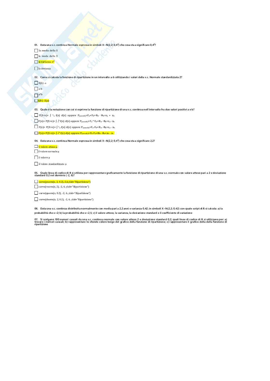 Statistica Pag. 51