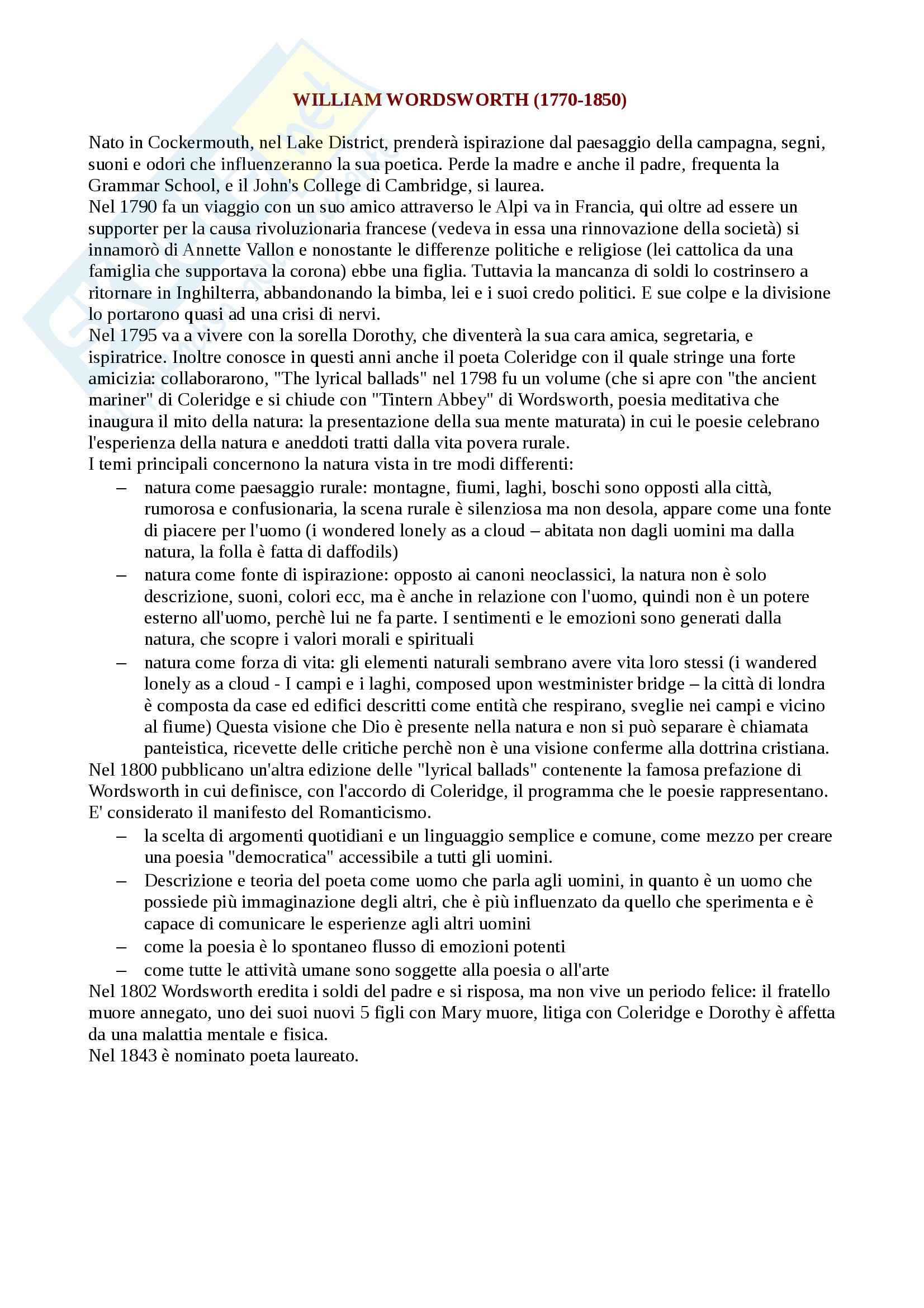 Letteratura Inglese - 2 - Appunti parte 2 Pag. 6