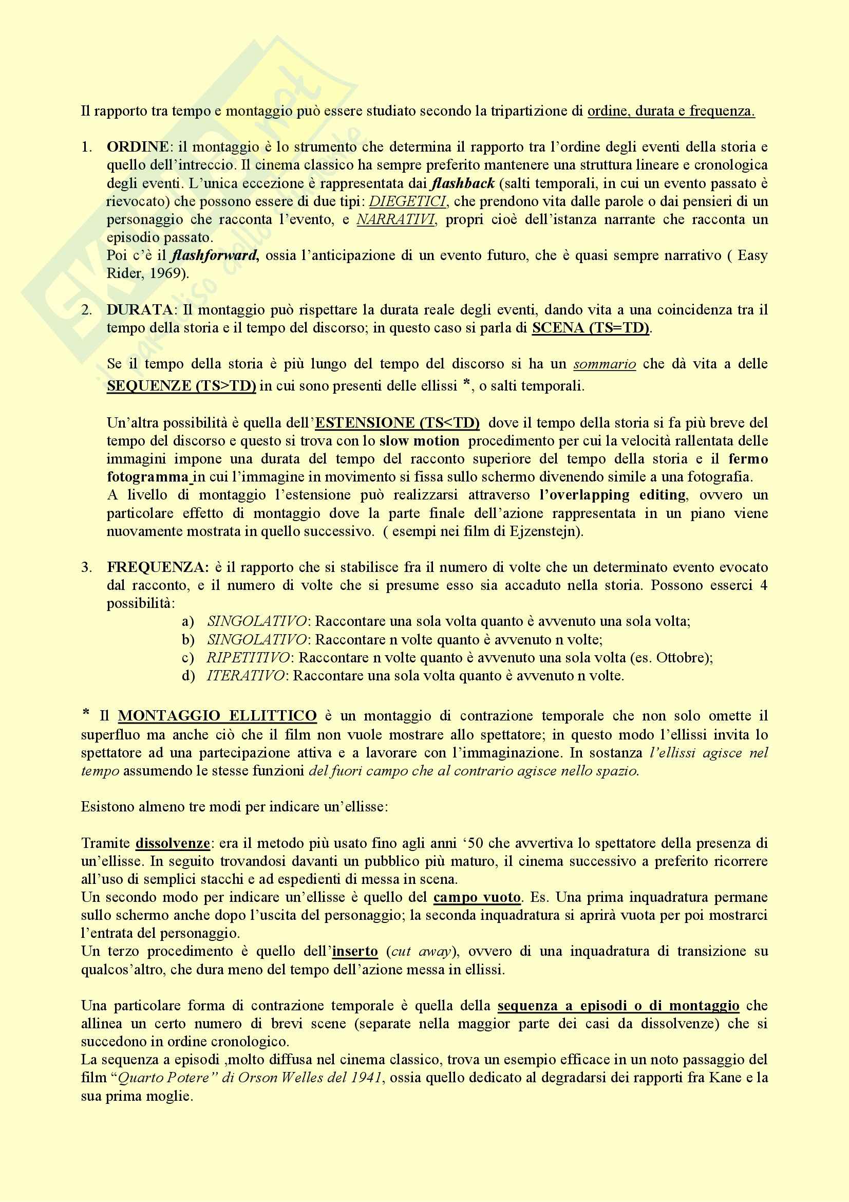 Linguaggi audiovisivi - approfondimento montaggio Pag. 2