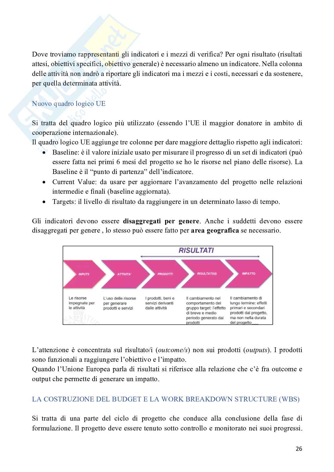Appunti Laboratorio di cooperazione internazionale e tra sistemi territoriali Pag. 26