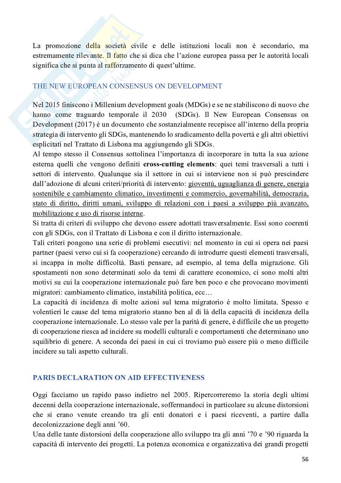 Appunti Laboratorio di cooperazione internazionale e tra sistemi territoriali Pag. 56