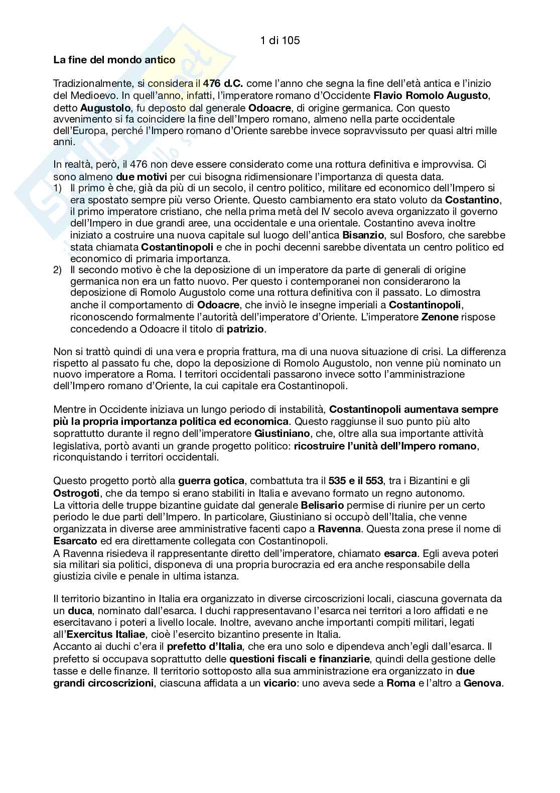 Storia del diritto medievale e moderno Pag. 1