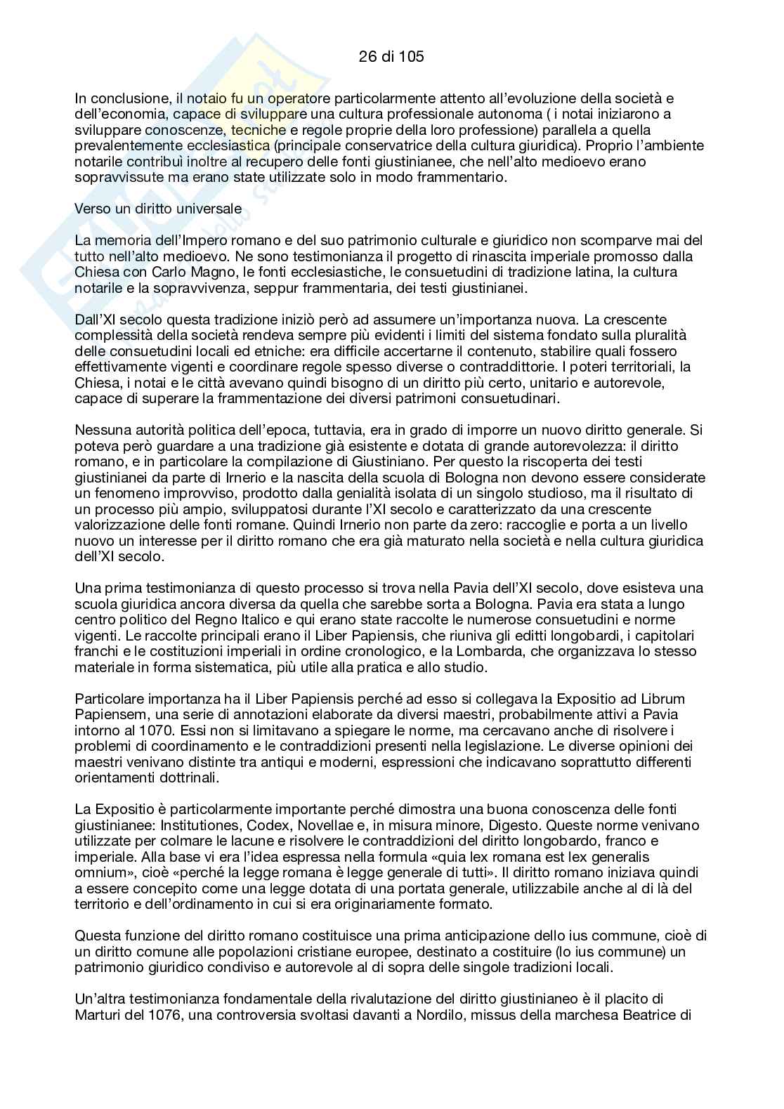 Storia del diritto medievale e moderno Pag. 26