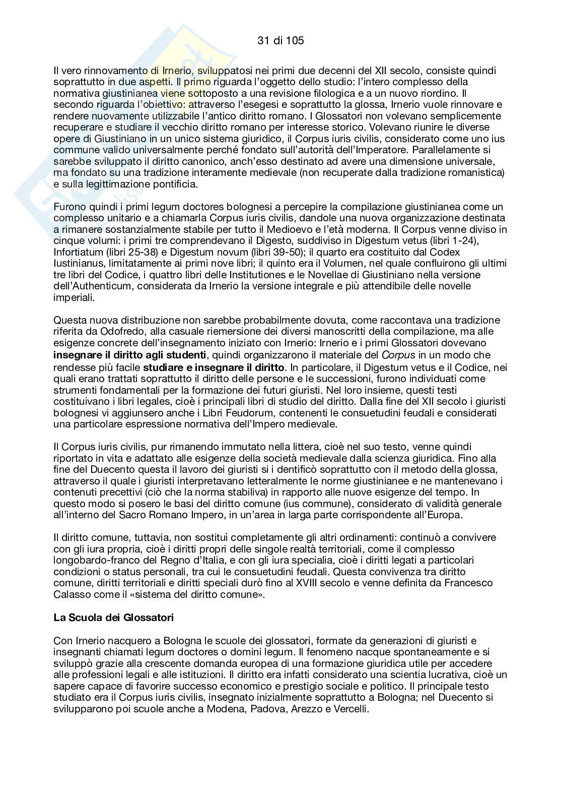 Storia del diritto medievale e moderno Pag. 31