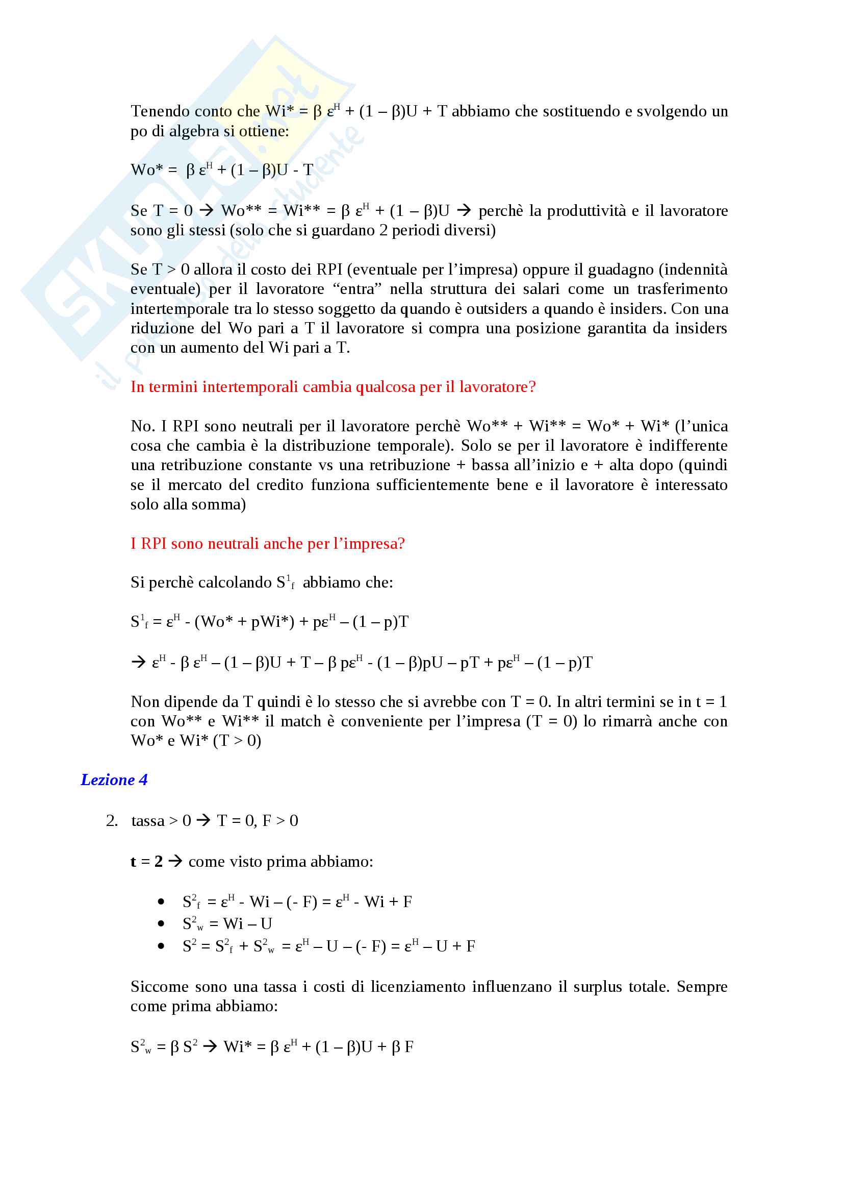 Economia politica delle risorse umane Parte 2 Pag. 21