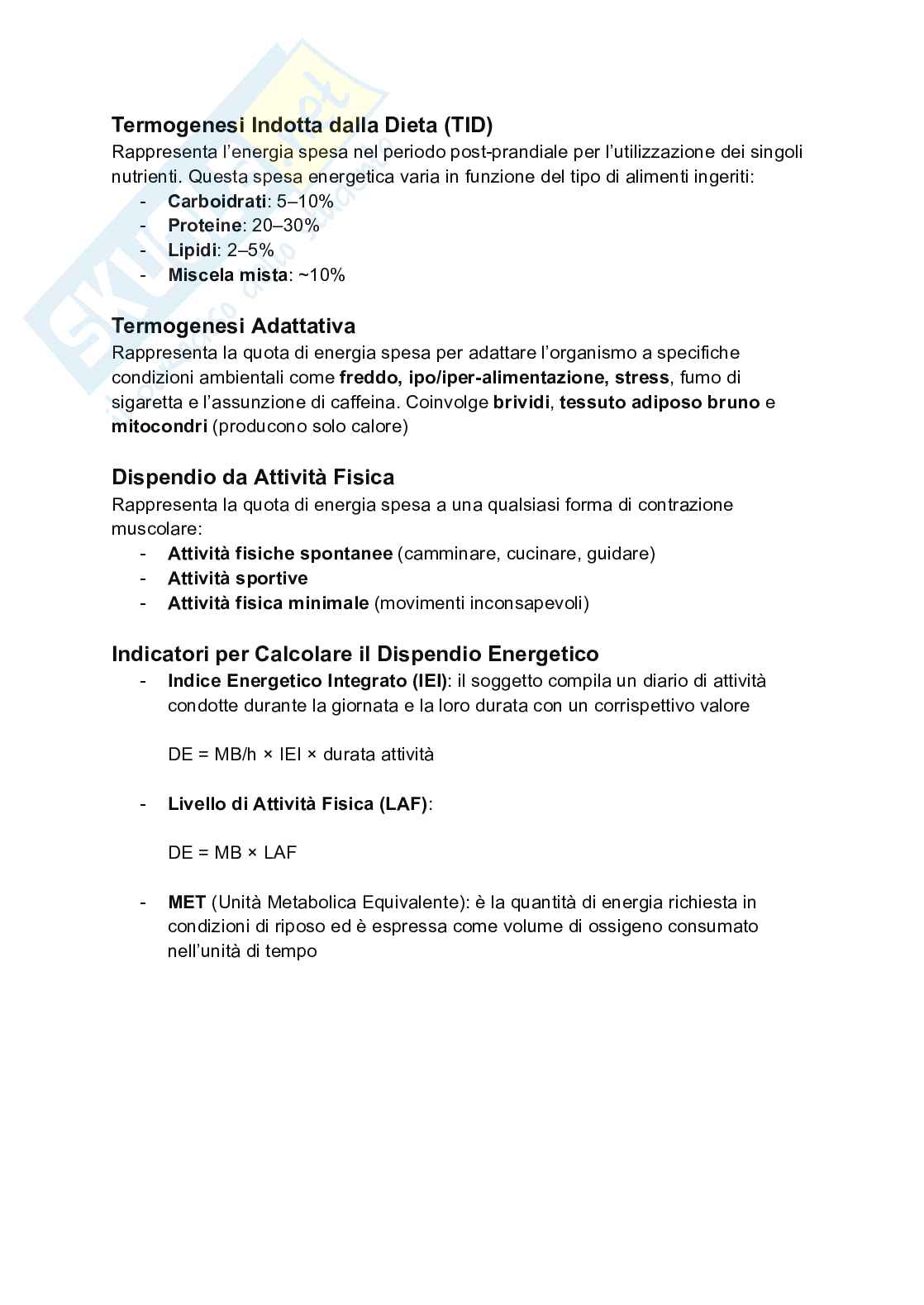 Fisiologia della nutrizione Pag. 31