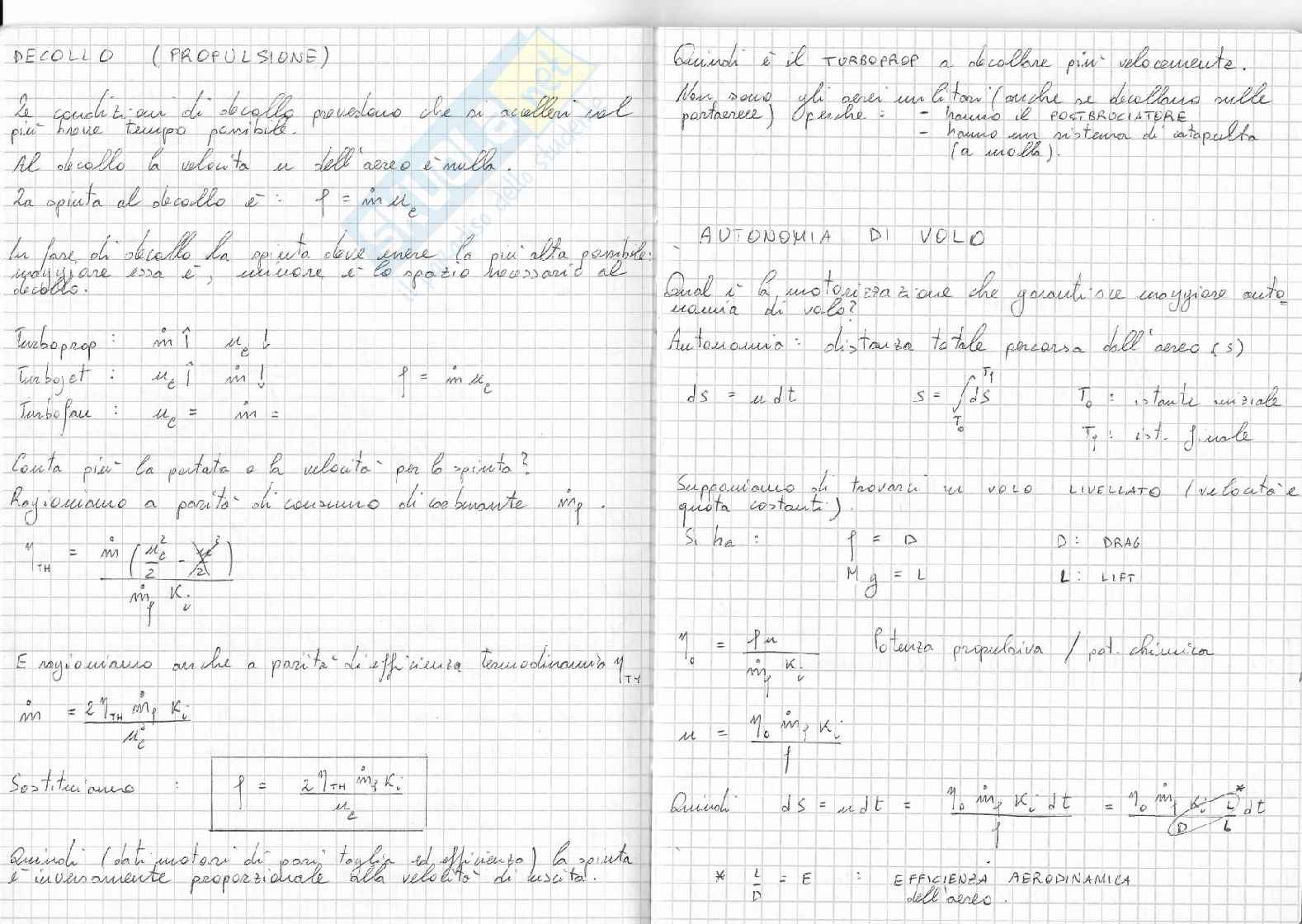 Propulsione aeronautica e spaziale Pag. 11