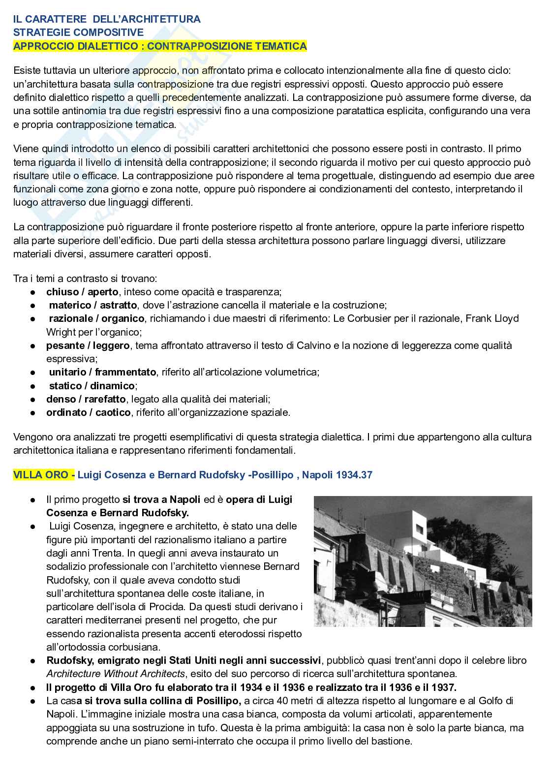 Carattere dell’architettura - approccio dialettico Pag. 1