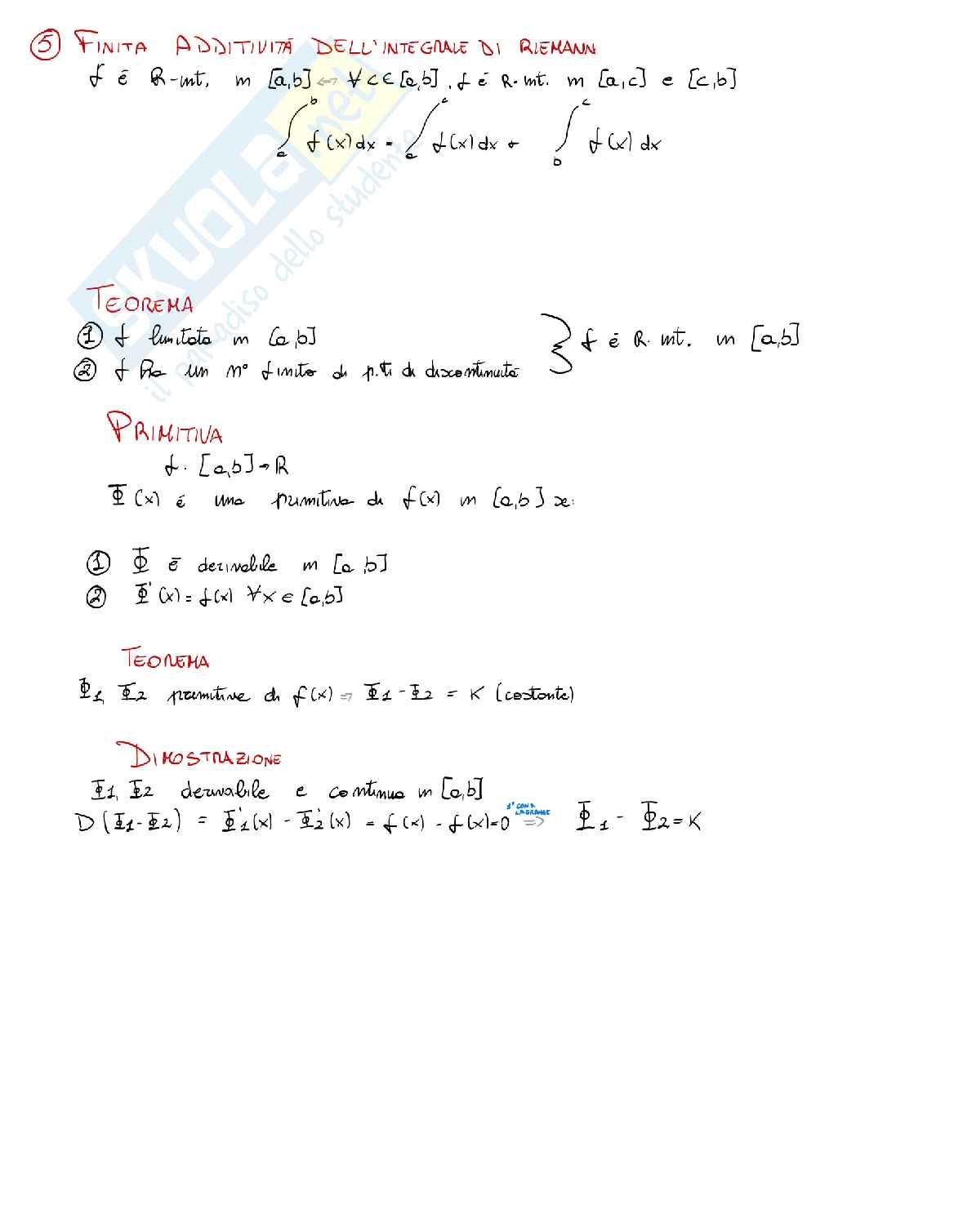 Analisi 1 - Teoria: teoremi e definizioni di tutto il programma  Pag. 36
