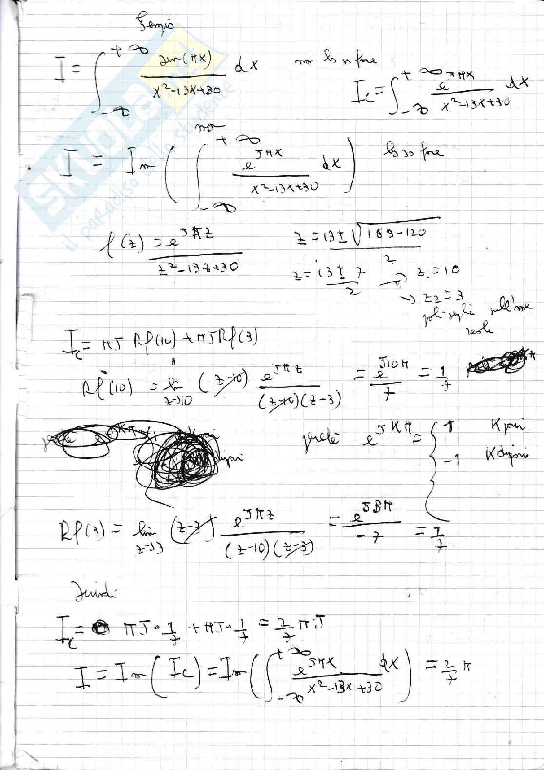 Metodi matematici per l'ingegneria, appunti del corso - Quaderno 3  Pag. 1