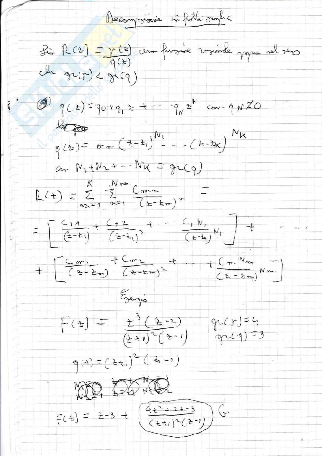 Metodi matematici per l'ingegneria, appunti del corso - Quaderno 3  Pag. 31