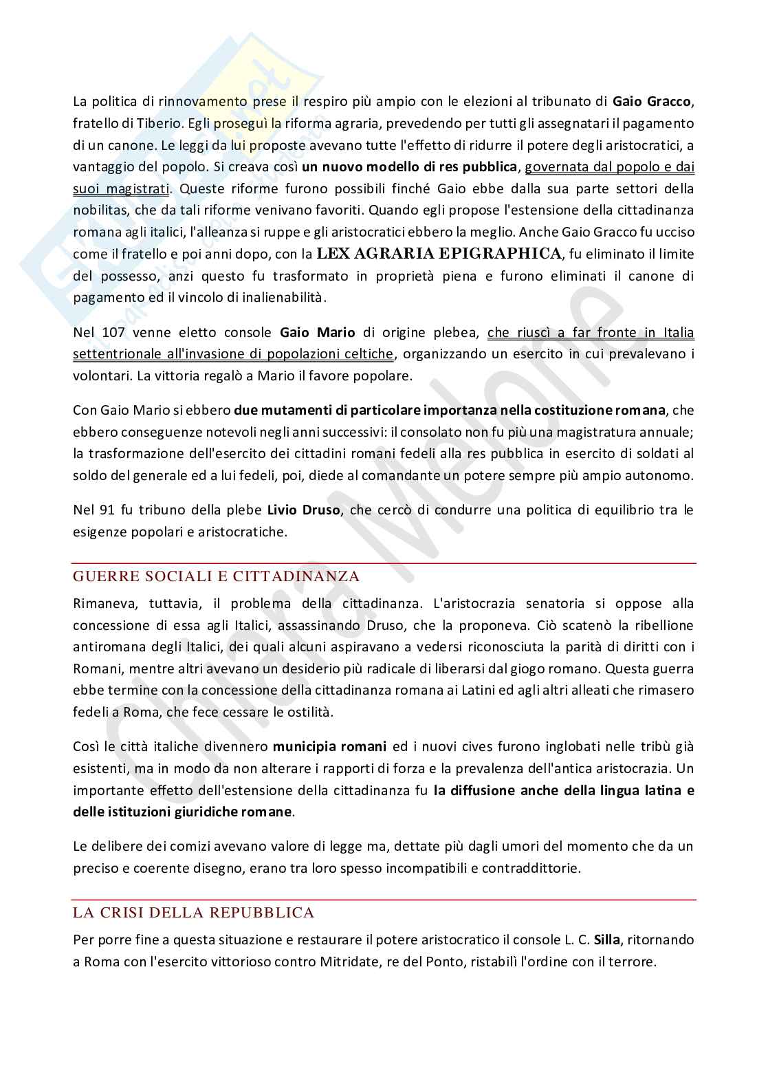 Riassunto esame Storia del diritto romano, Prof. Amabile Mariateresa, libro consigliato Elementi di storia e istituzioni di diritto romano, Lucrezi, Fasolino, Greco, Amabile Pag. 11
