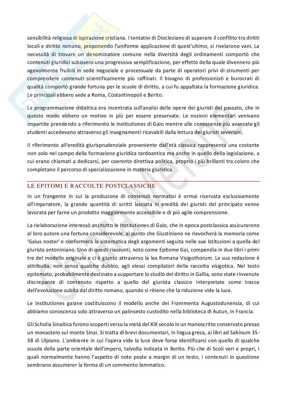 Riassunto esame Storia del diritto romano, Prof. Amabile Mariateresa, libro consigliato Elementi di storia e istituzioni di diritto romano, Lucrezi, Fasolino, Greco, Amabile Pag. 41