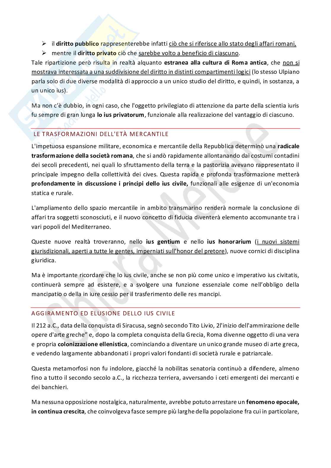 Riassunto esame Storia del diritto romano, Prof. Amabile Mariateresa, libro consigliato Elementi di storia e istituzioni di diritto romano, Lucrezi, Fasolino, Greco, Amabile Pag. 71