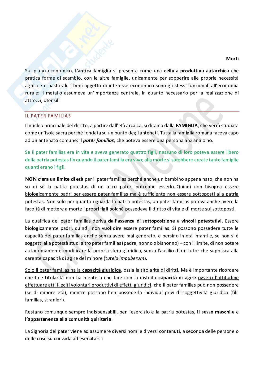 Riassunto esame Storia del diritto romano, Prof. Amabile Mariateresa, libro consigliato Elementi di storia e istituzioni di diritto romano, Lucrezi, Fasolino, Greco, Amabile Pag. 76