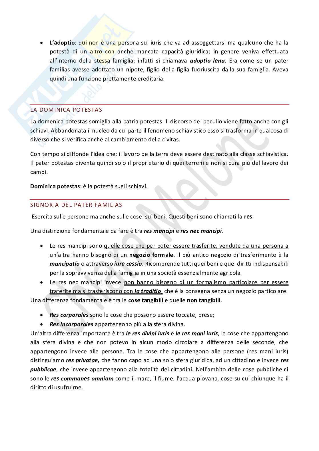 Riassunto esame Storia del diritto romano, Prof. Amabile Mariateresa, libro consigliato Elementi di storia e istituzioni di diritto romano, Lucrezi, Fasolino, Greco, Amabile Pag. 81