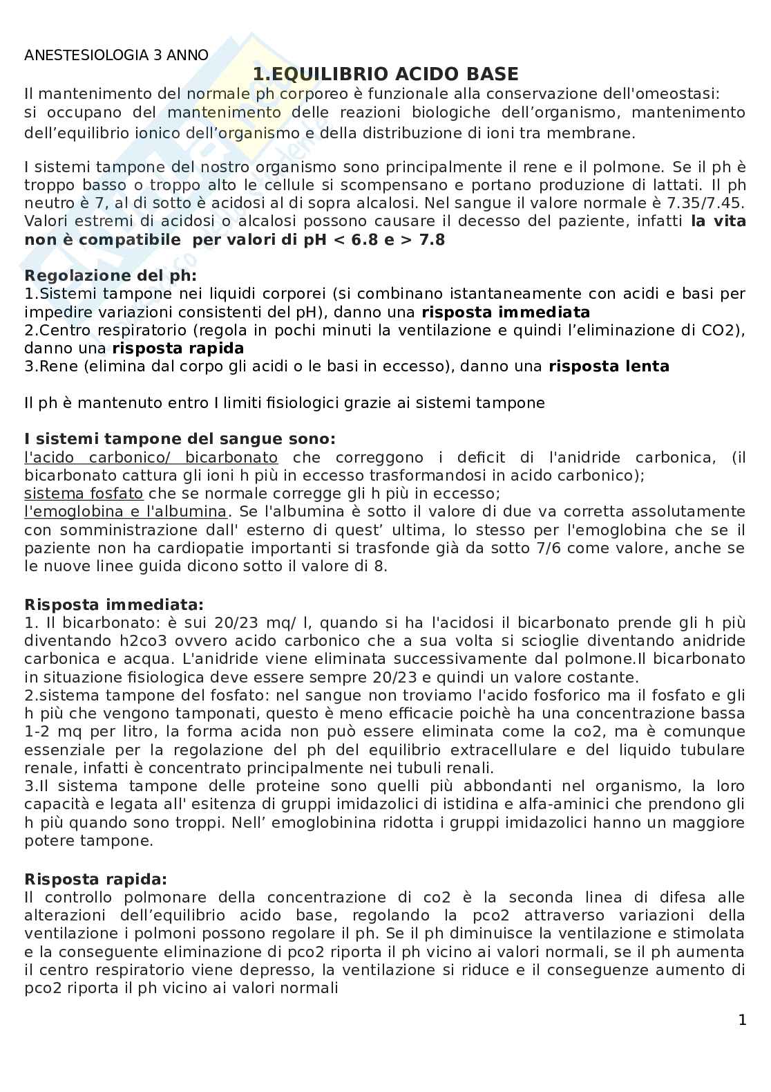 Anestesiologia  Pag. 1