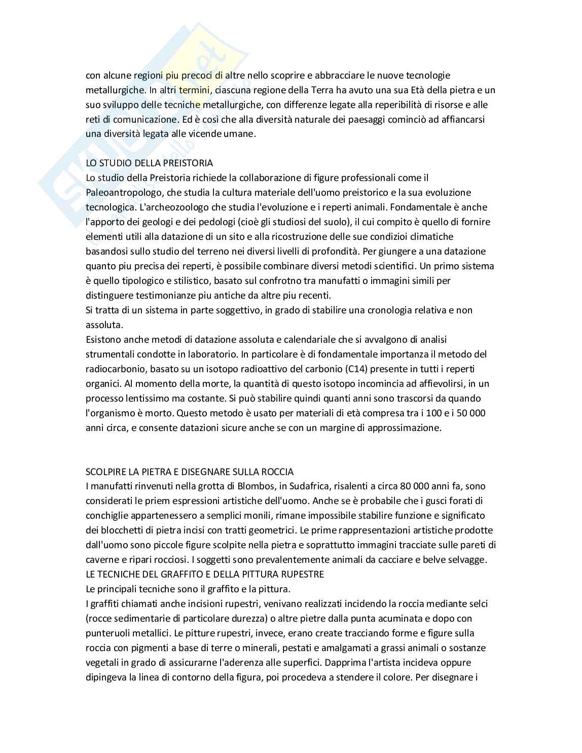 Preistoria: Storia dell'arte antica Pag. 6