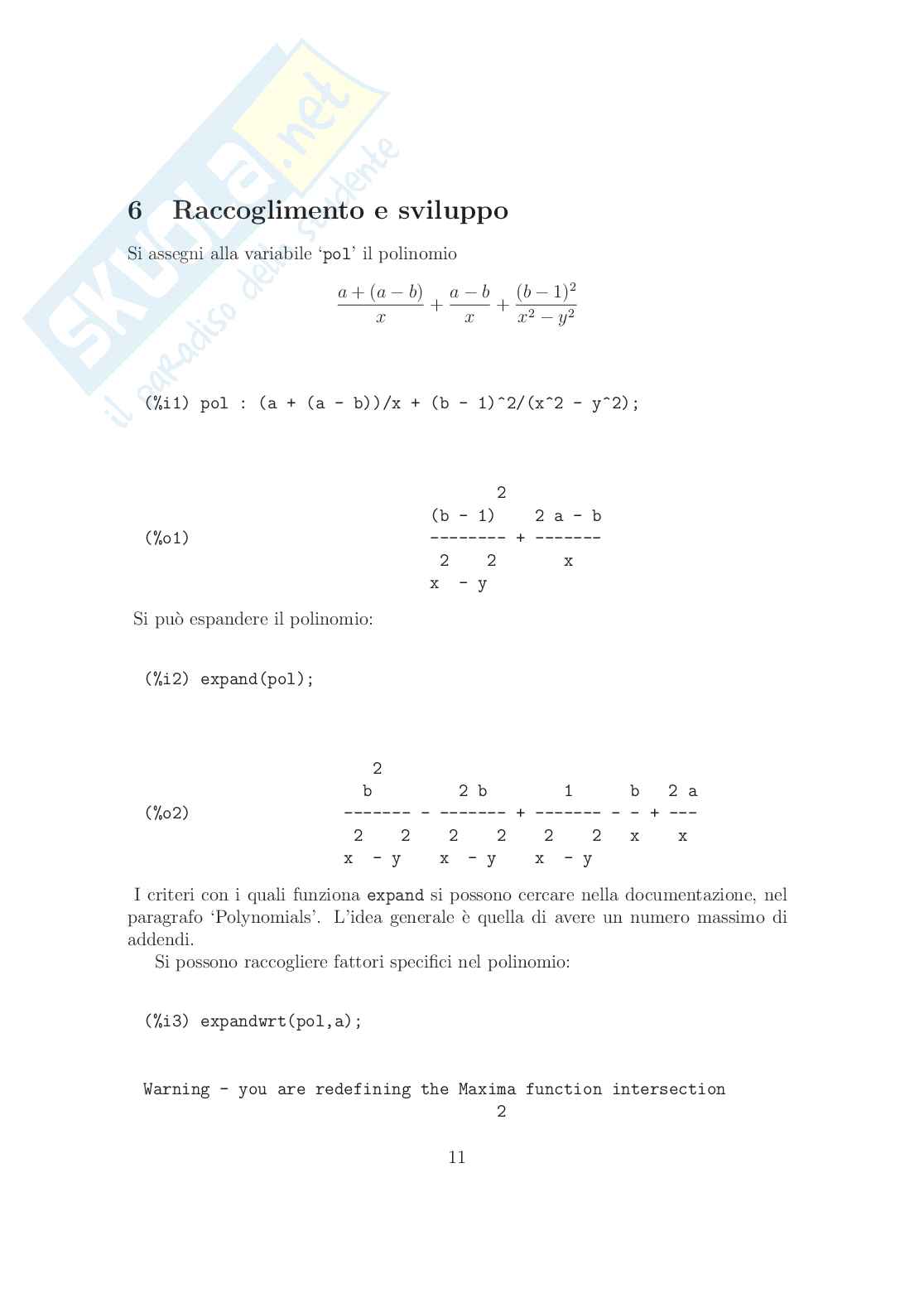 Introduzione a Maxima Pag. 11