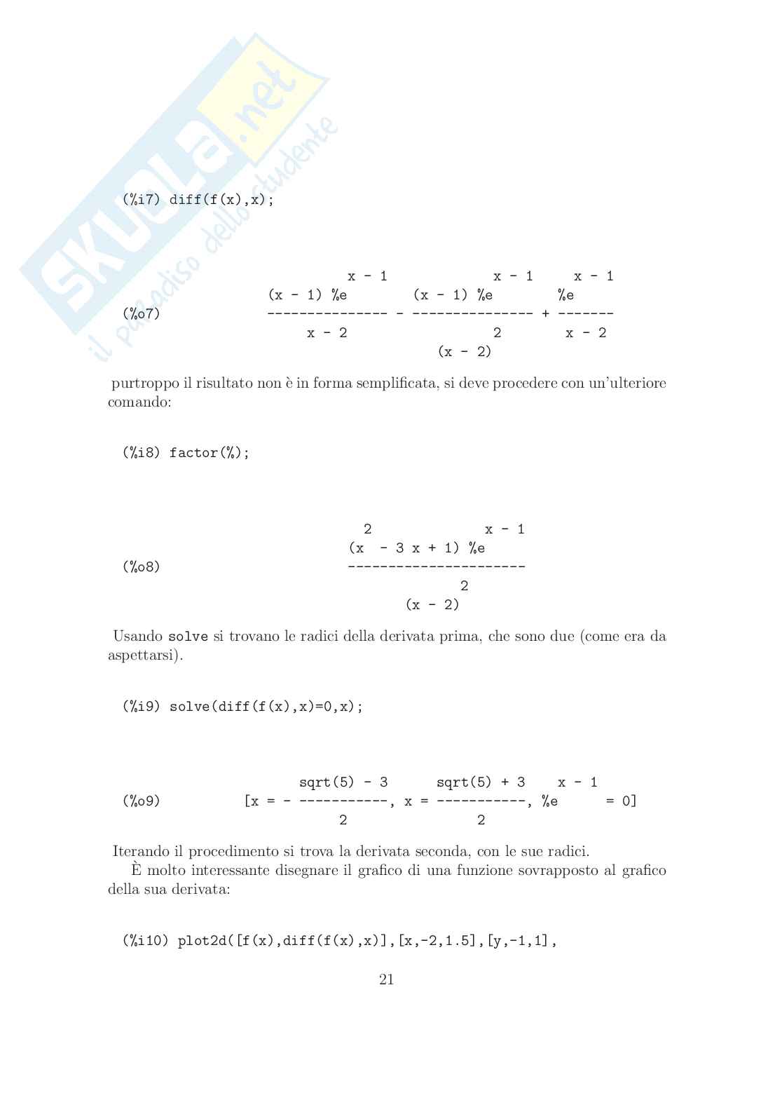Introduzione a Maxima Pag. 21