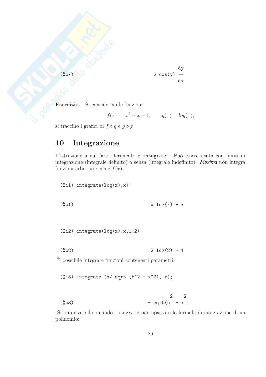 Introduzione a Maxima Pag. 26