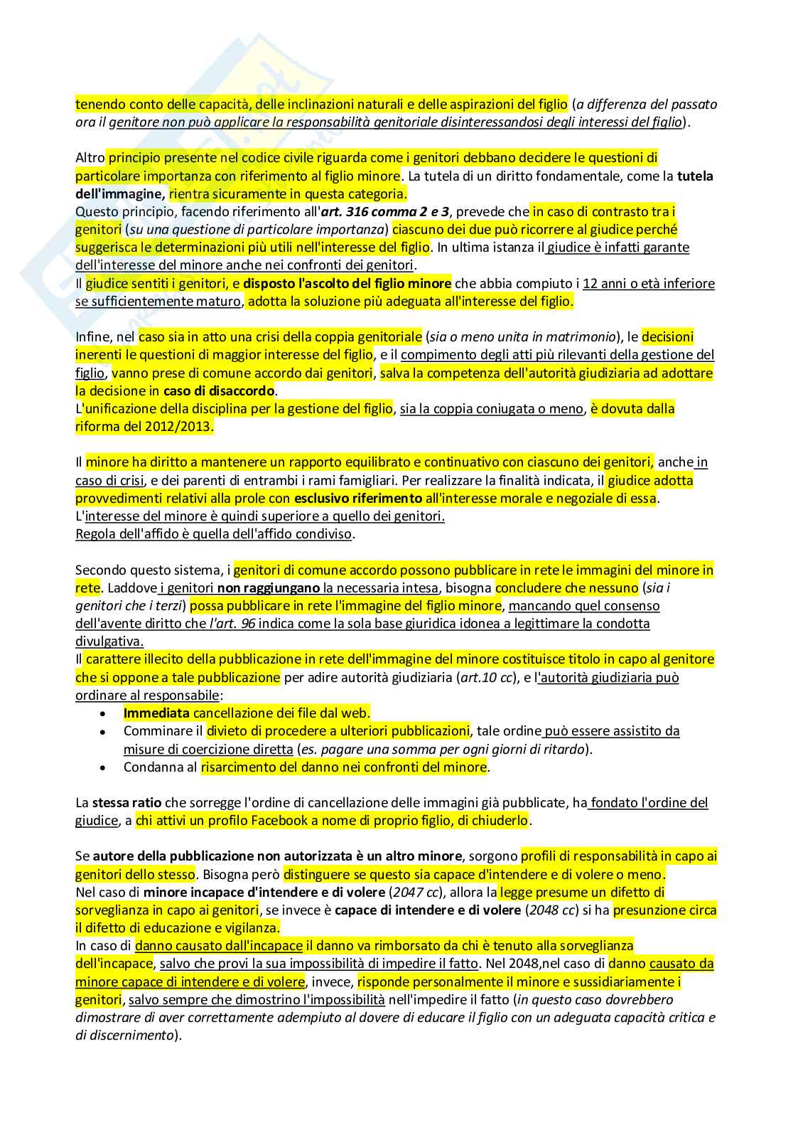 Capacità  negoziale del minore in rete Pag. 11