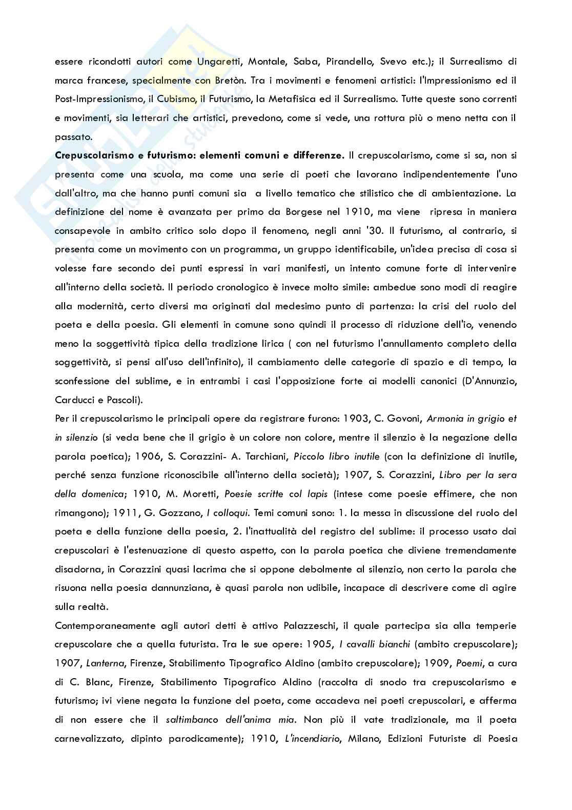 Appunti  Letteratura italiana moderna e contemporanea (Neosperimentalismo e Neoavanguardia) Pag. 2