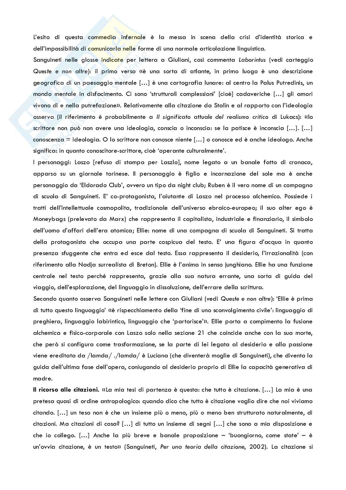 Appunti  Letteratura italiana moderna e contemporanea (Neosperimentalismo e Neoavanguardia) Pag. 41