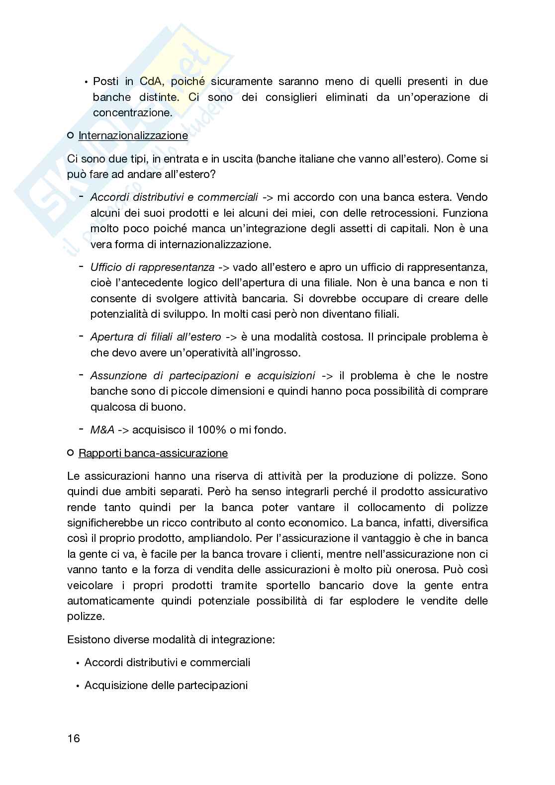 Appunti lezioni di Economia e gestione della banca Pag. 16