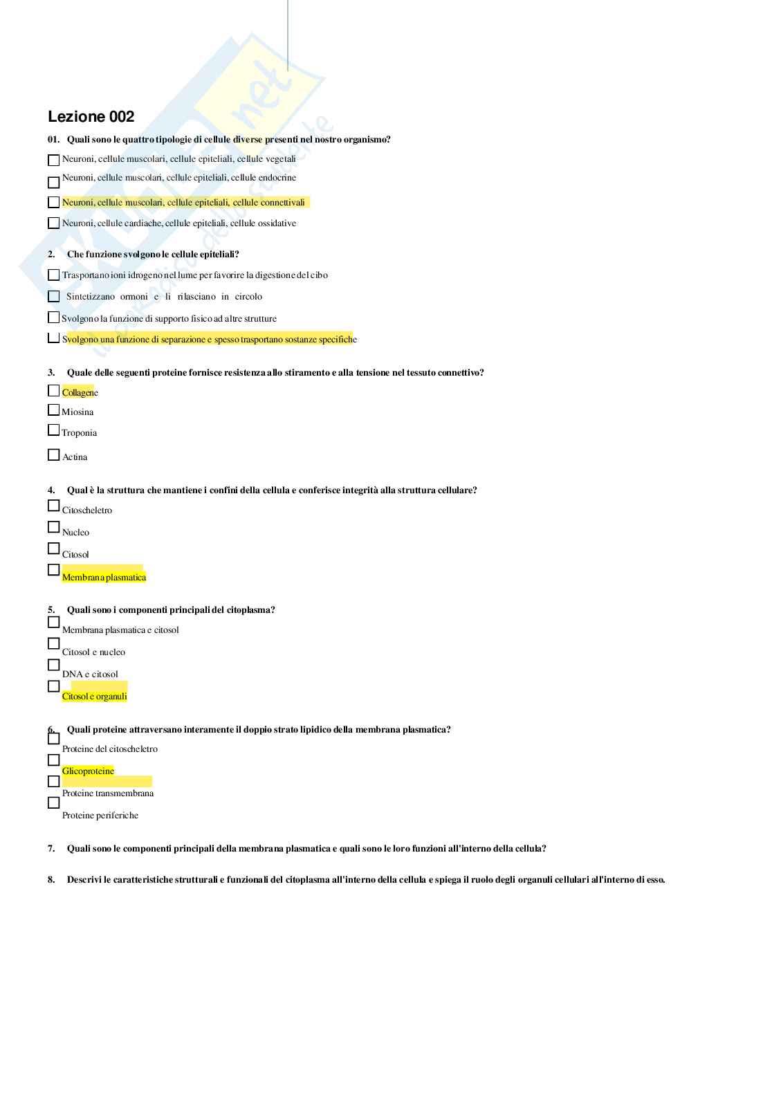 Fisiologia umana e dello sport Pag. 2