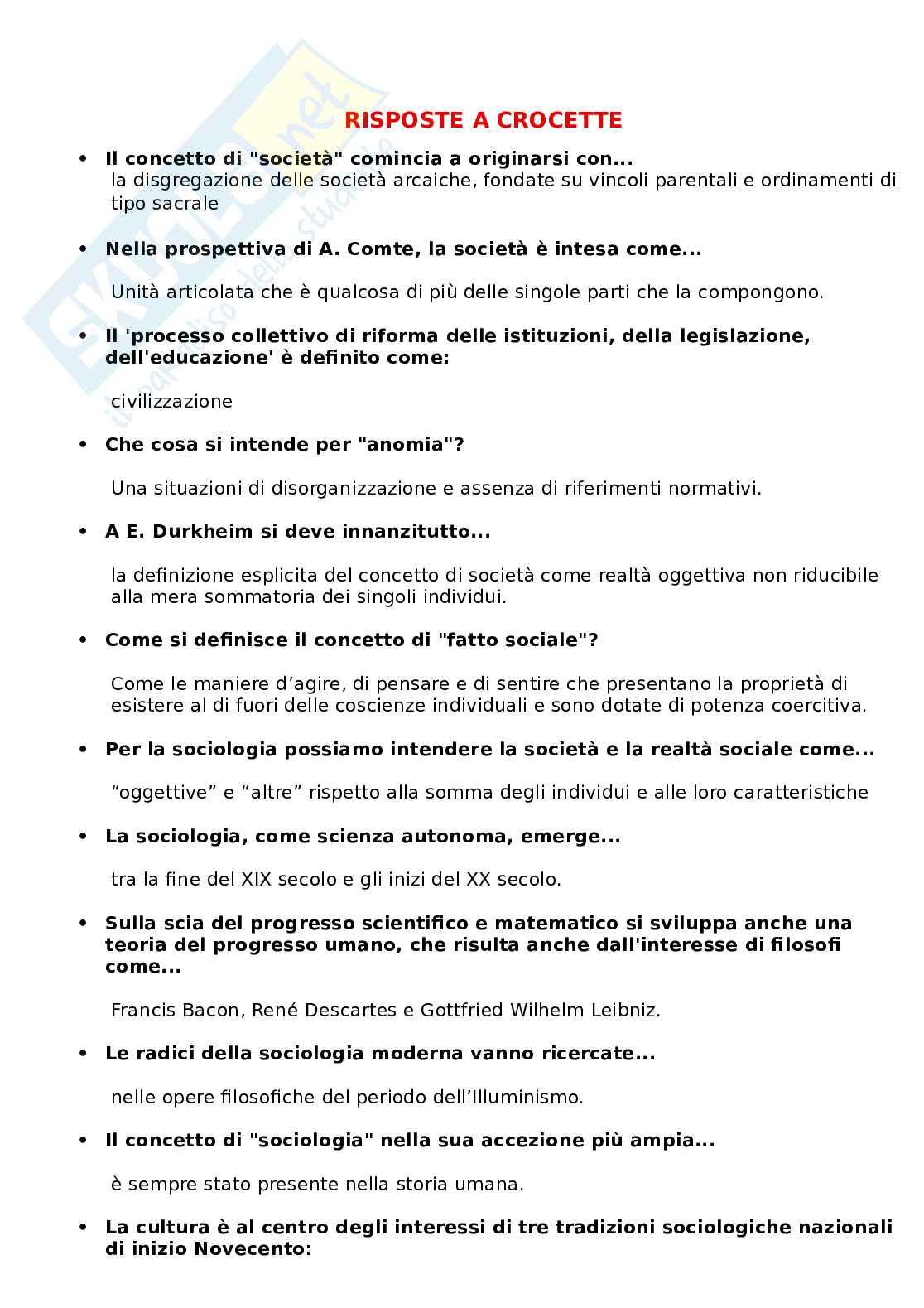 Paniere completo di Fondamenti di sociologia del corpo e del benessere Pag. 1