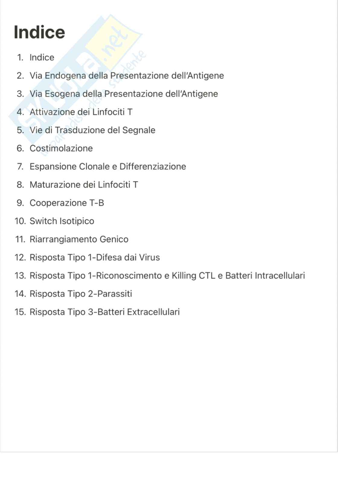 Immunologia  Pag. 1