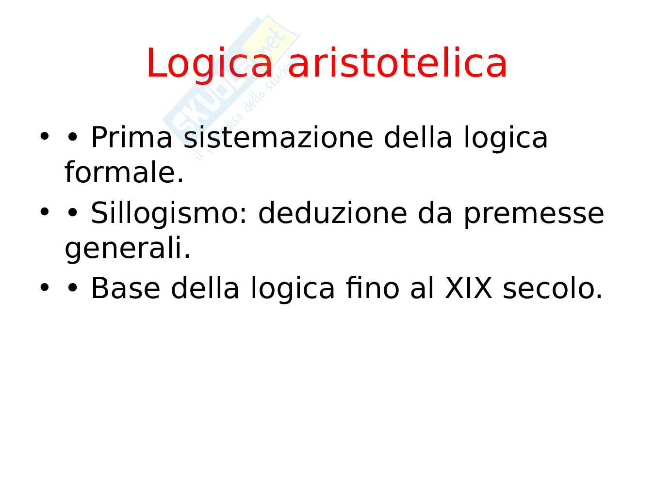 Aristotelismo – Sostanza, causa e conoscenza empirica Pag. 16