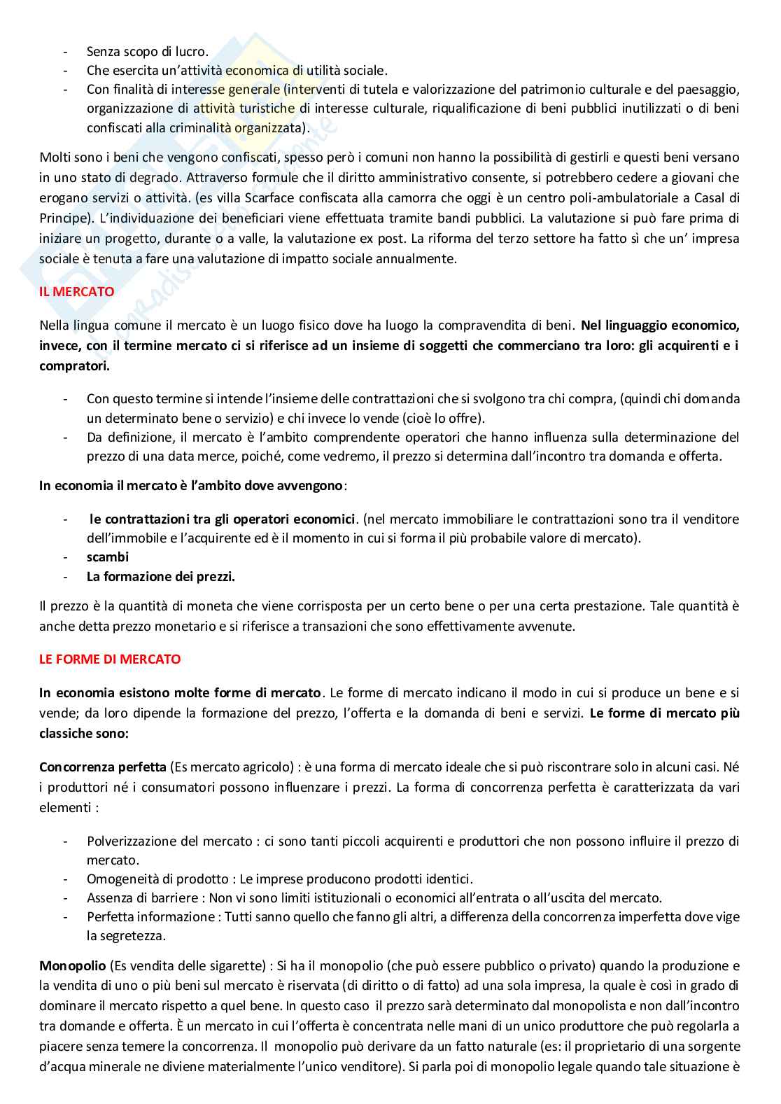 Riassunto esame Estimo ed economia ambientale, Prof. Iannace Gino, libro consigliato Forte, Forte  Pag. 6