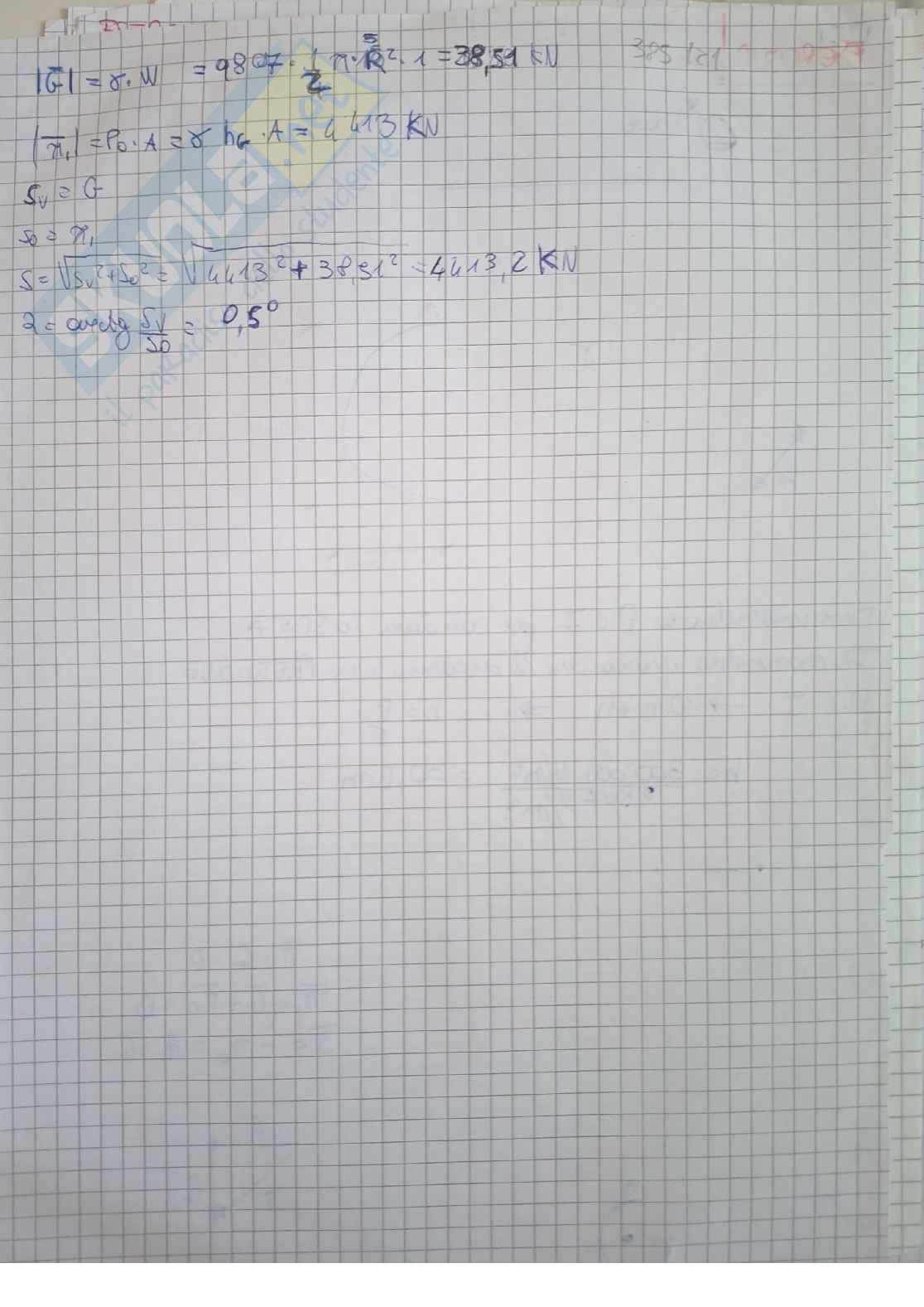 Idraulica, esercitazioni idrostatica  Pag. 11