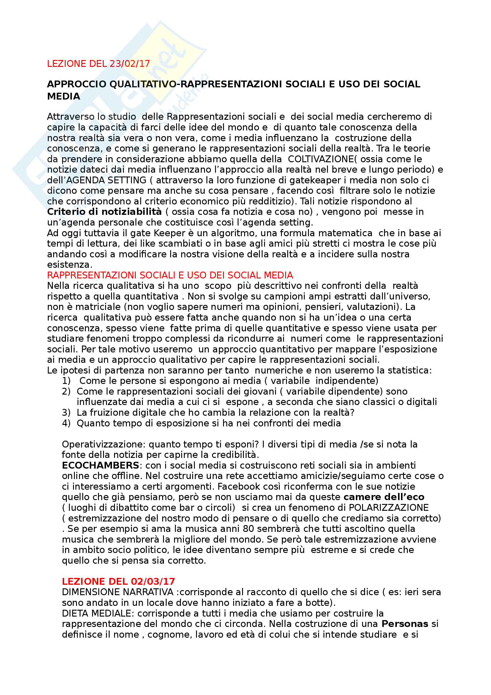 Metodologia approccio qualitativo Pag. 1