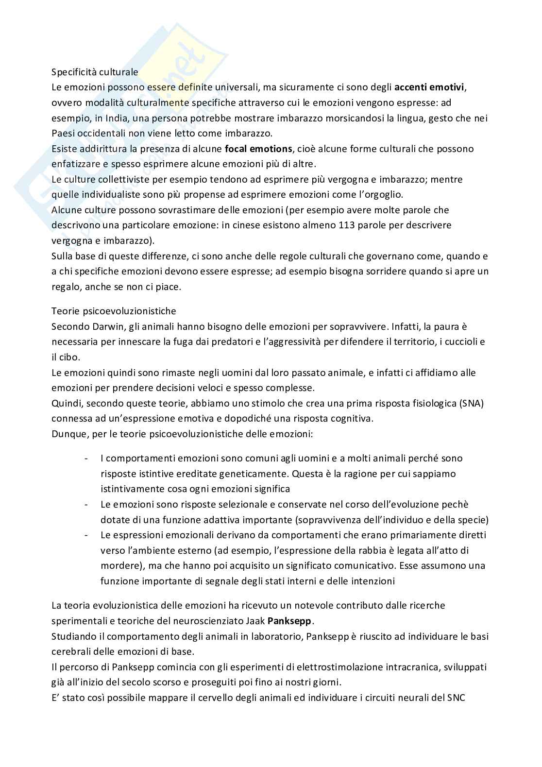 Appunti di Psicologia dello sviluppo emotivo e sociale, prof.ssa Scrimin Pag. 6