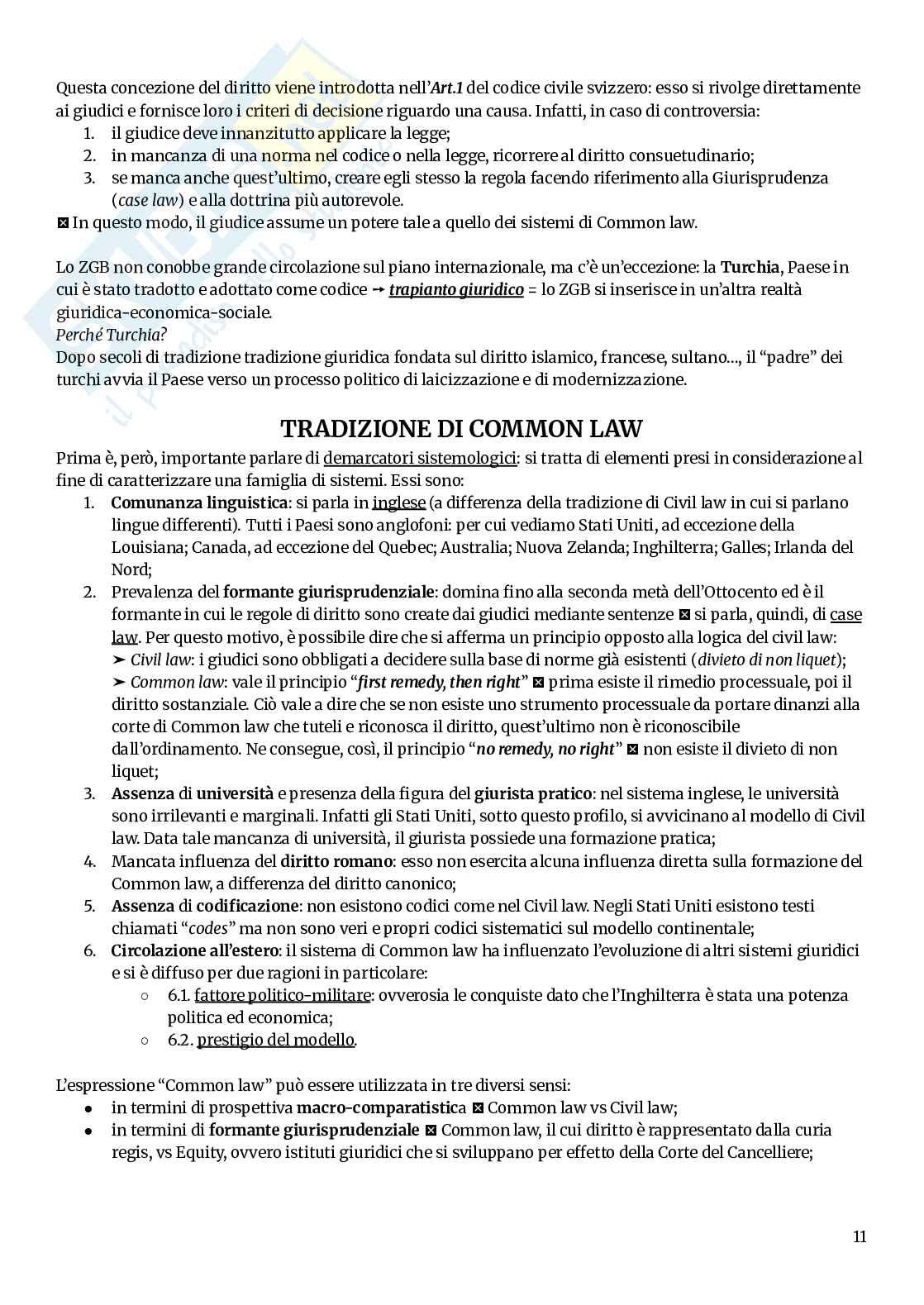 Appunti di Diritto privato comparato Pag. 11