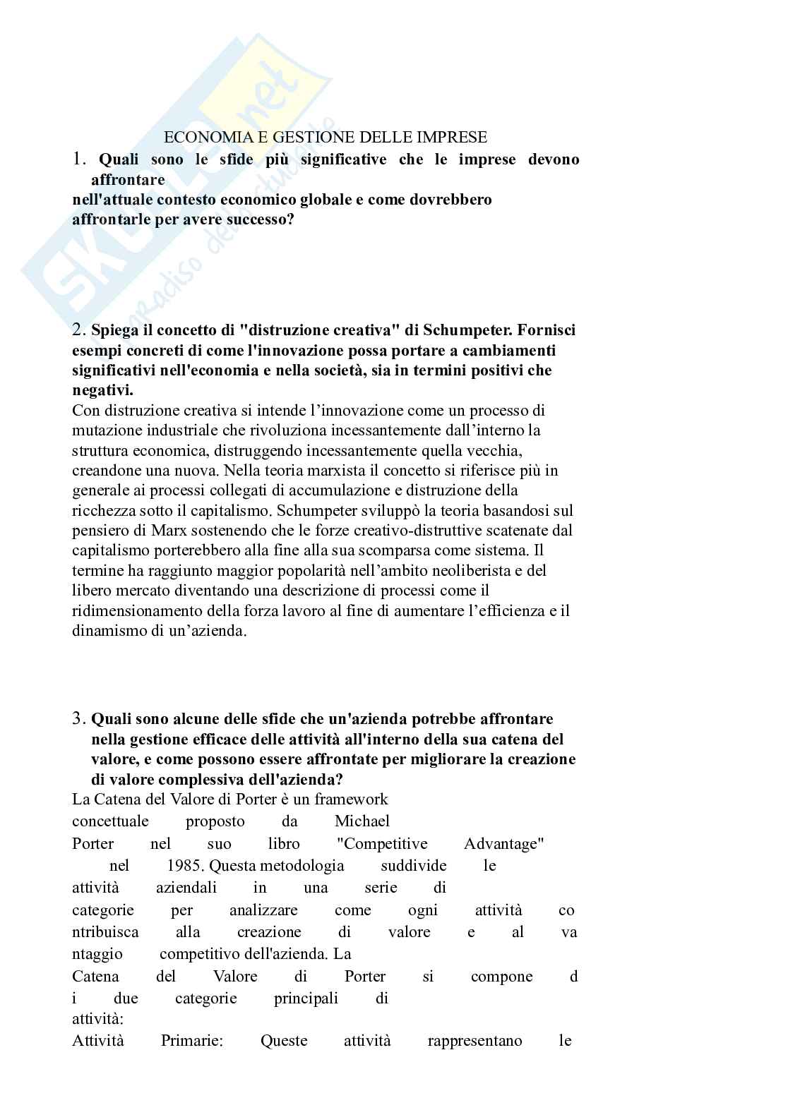 Economia e gestione delle imprese Pag. 1