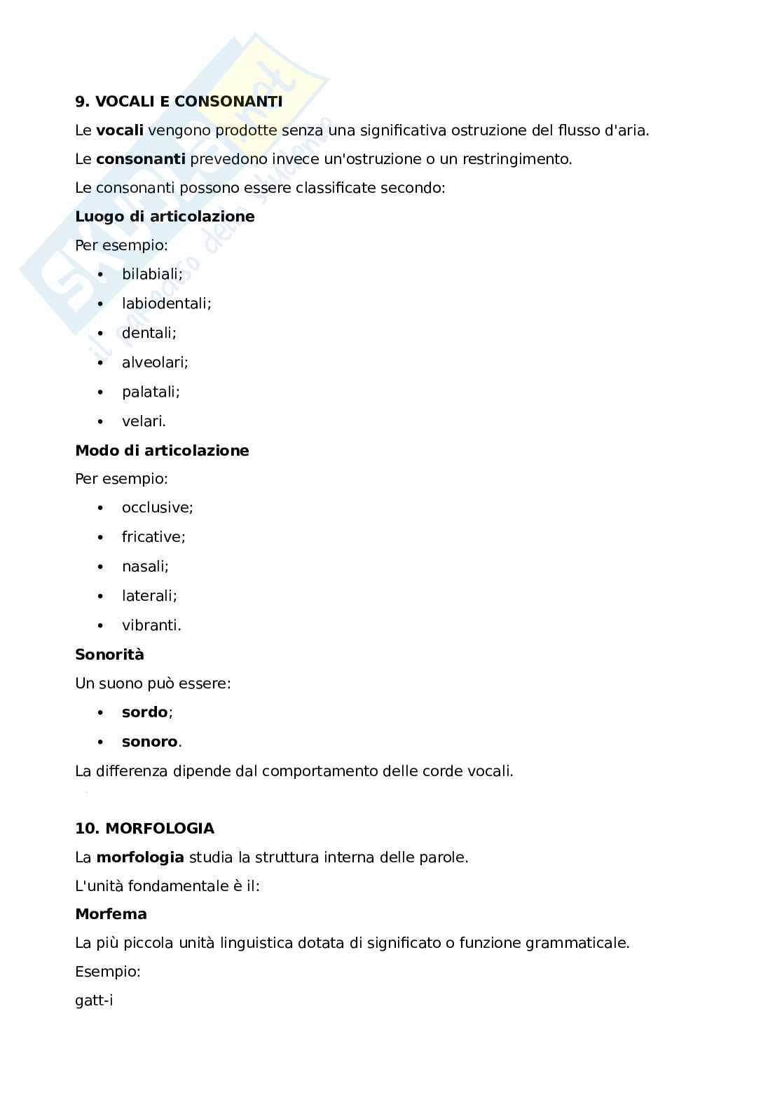 Riassunto esame Istituzioni di linguistica italiana, Prof. D'argenio Elisa, libro consigliato Linguistica per le professioni sanitarie, esclusi il §2.4 e il §4 del capitolo IV – Fonologia, D'Argenio Pag. 6