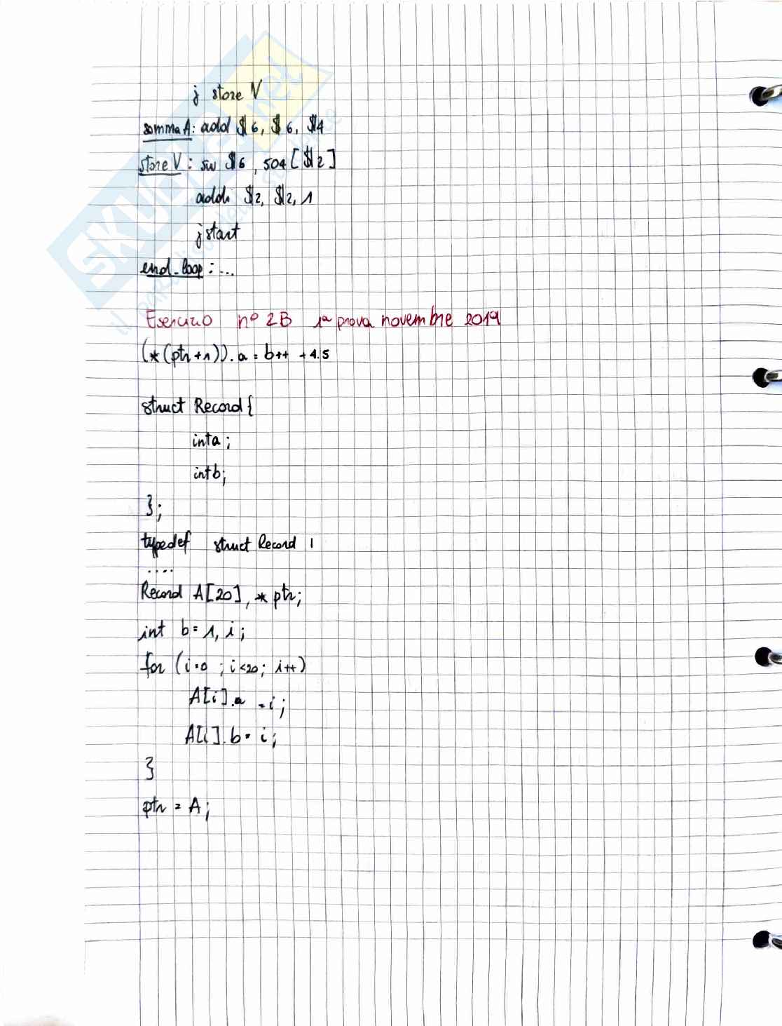 Informatica: Matrici in C, Autovettori e Traduzione Assembly MIPS Pag. 6