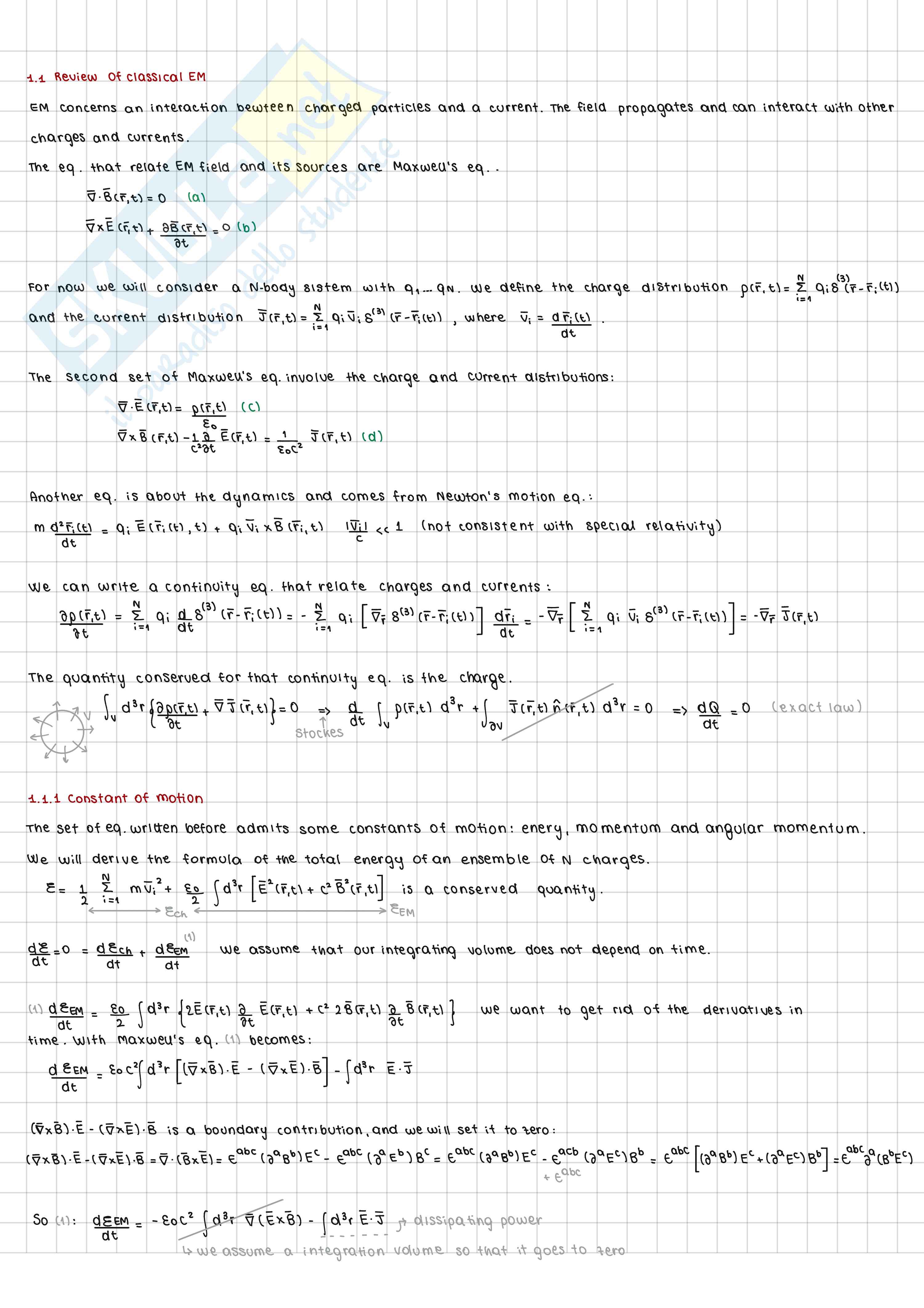 Advanced quantum mechanics Pag. 1