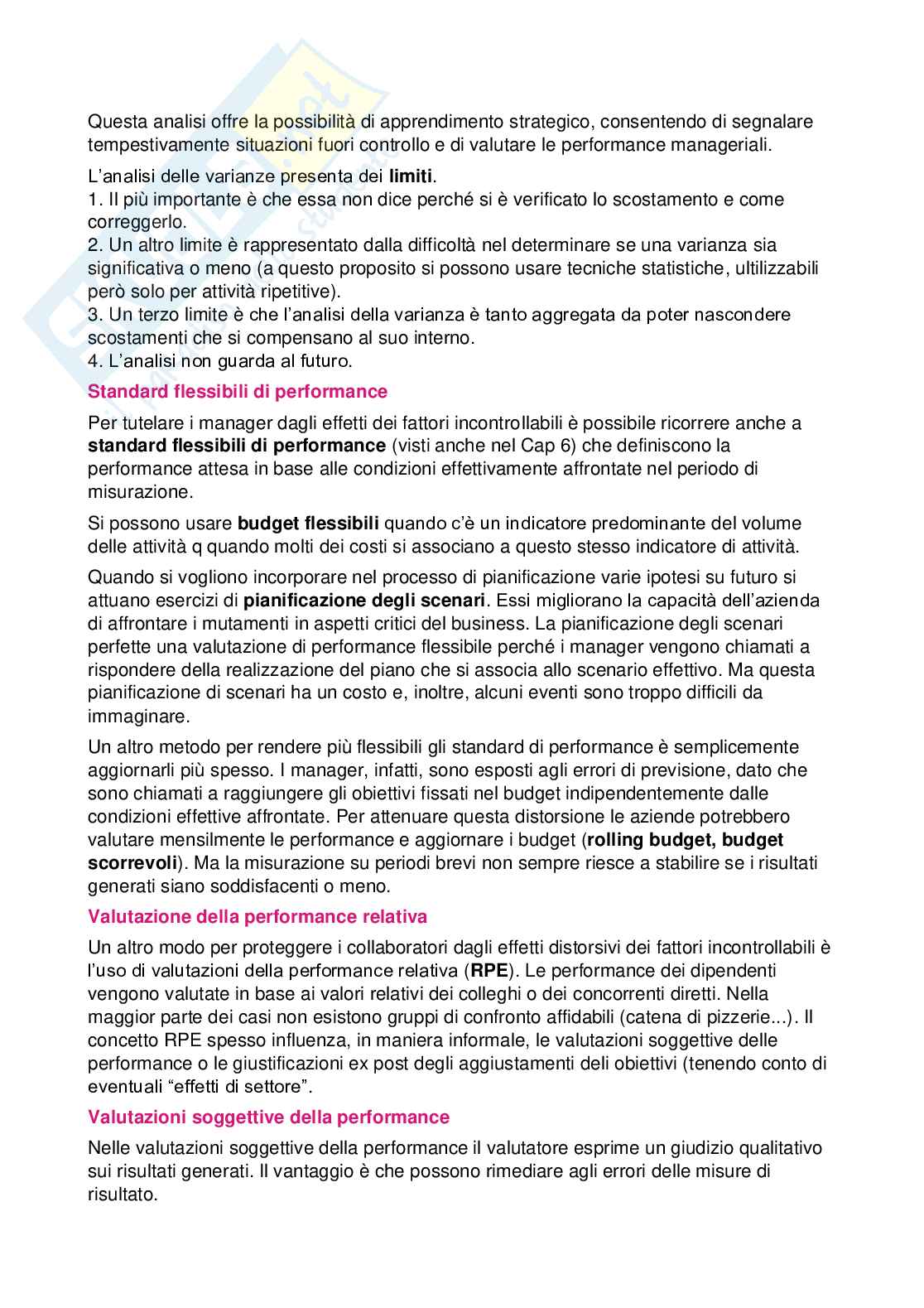 Appunti su lezioni e slides di Controllo di gestione progredito Pag. 41